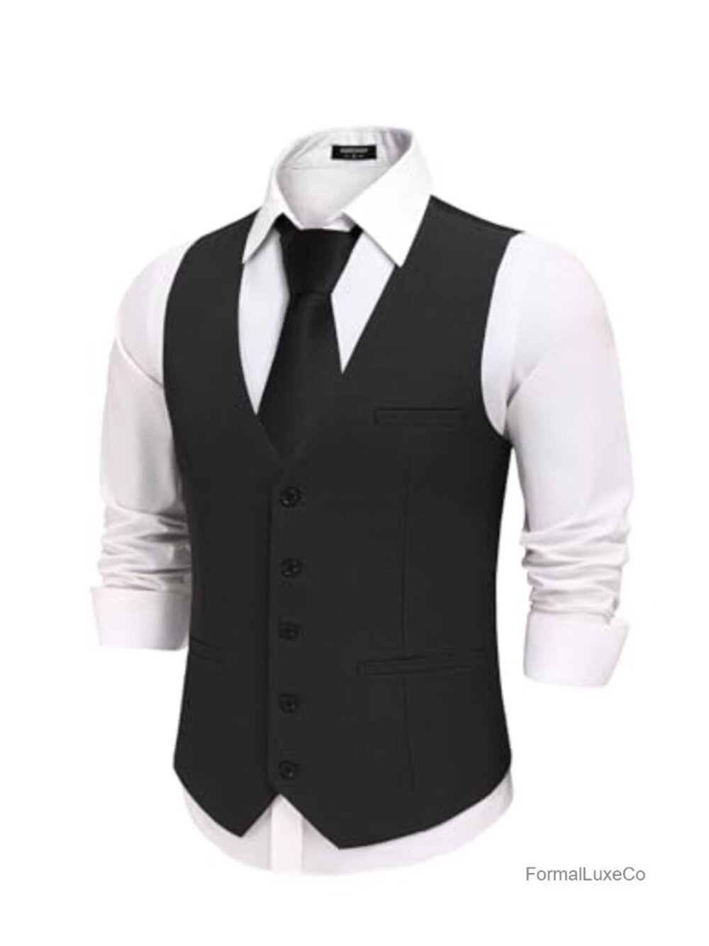Men's Slim Fit Business Suit Vest Formal Dress Waistcoat Wedding
